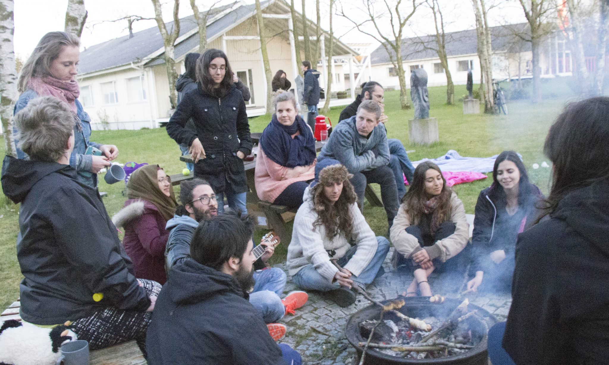 Communal lifestyle at an inclusive community campus.