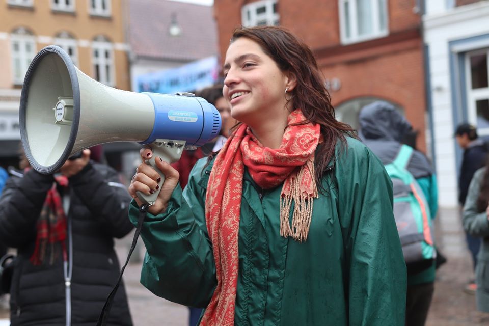 Borbala, one of our students, participating in a Climate demonstration. Protesting for what you believe is right is another way of fighting Capitalism.